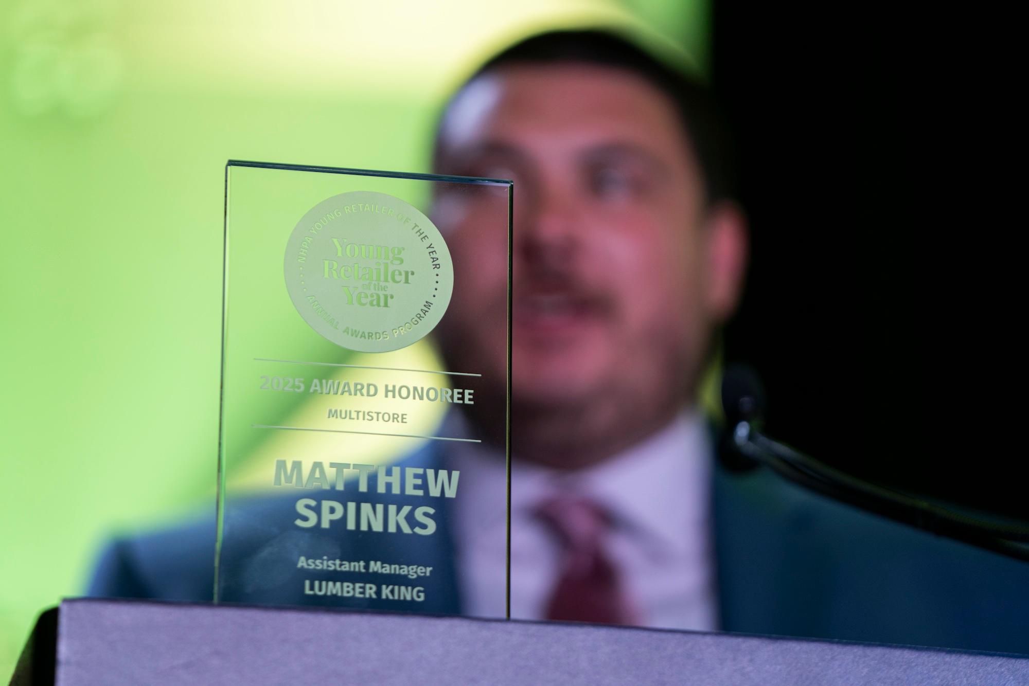 Matthew Spinks Young Retailer of the Year Honoree